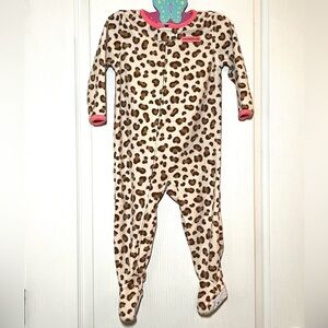 Carter's Cozy and Warm Just One You Leopard Print, Footed Sleeper Pj’s Size 18M